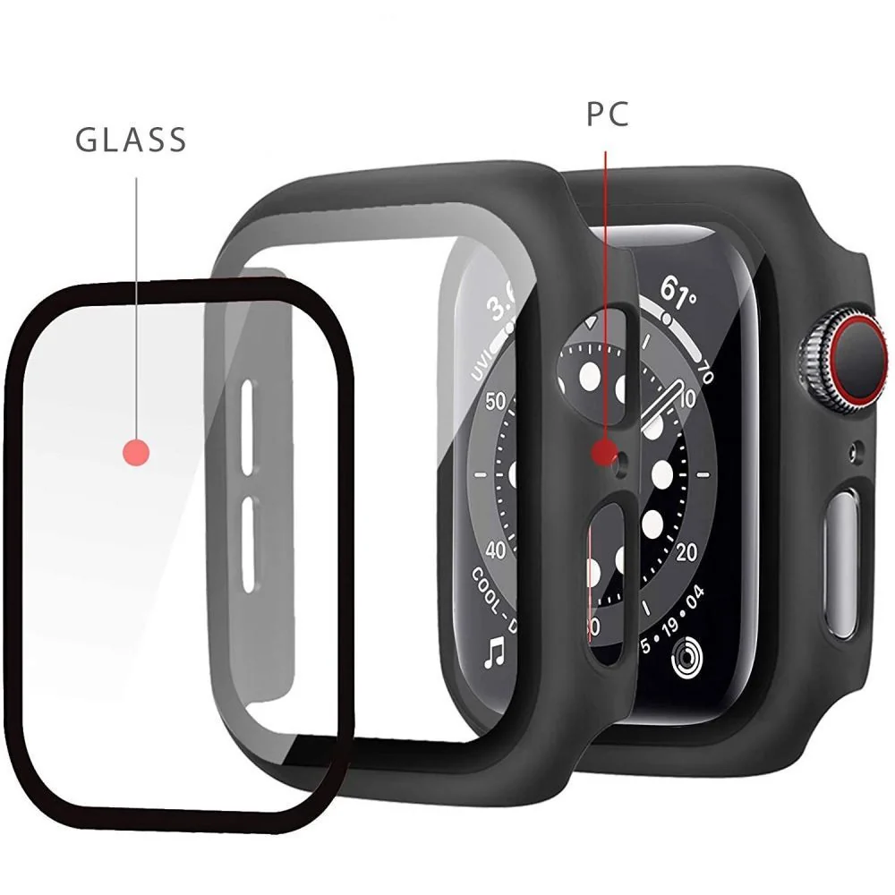 Tech-Protect Defense 360 puzdro s ochranným sklom na Apple Watch 7 45m m, priesvitné