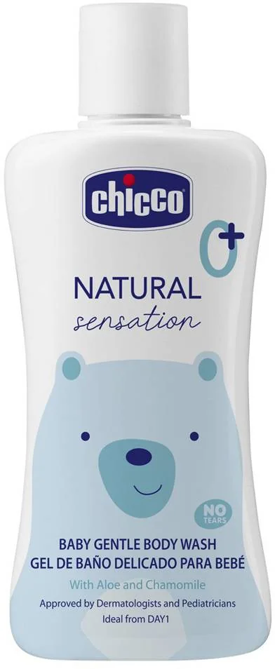 CHICCO Šampón telový Natural Sensation s aloe a kamilkou 200ml, 0m+ 1×200 ml, detský telový šampón