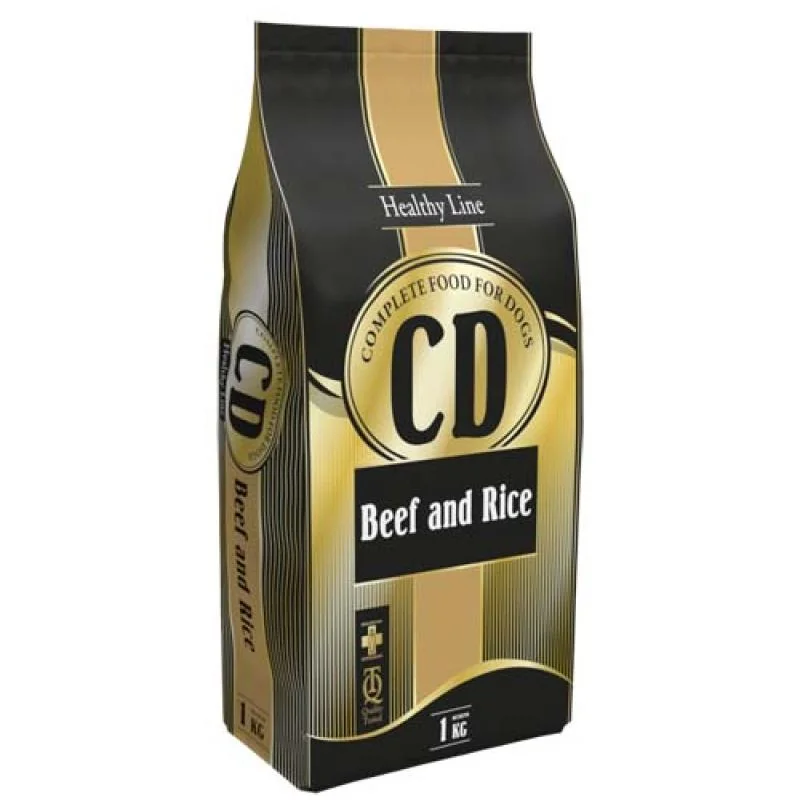 DELIKAN CD Beef and Rice 25/10 1kg Kompletné superprémiové krmivo s hovädzím mäsom a ryžou pre psov stredných a väčších plemien