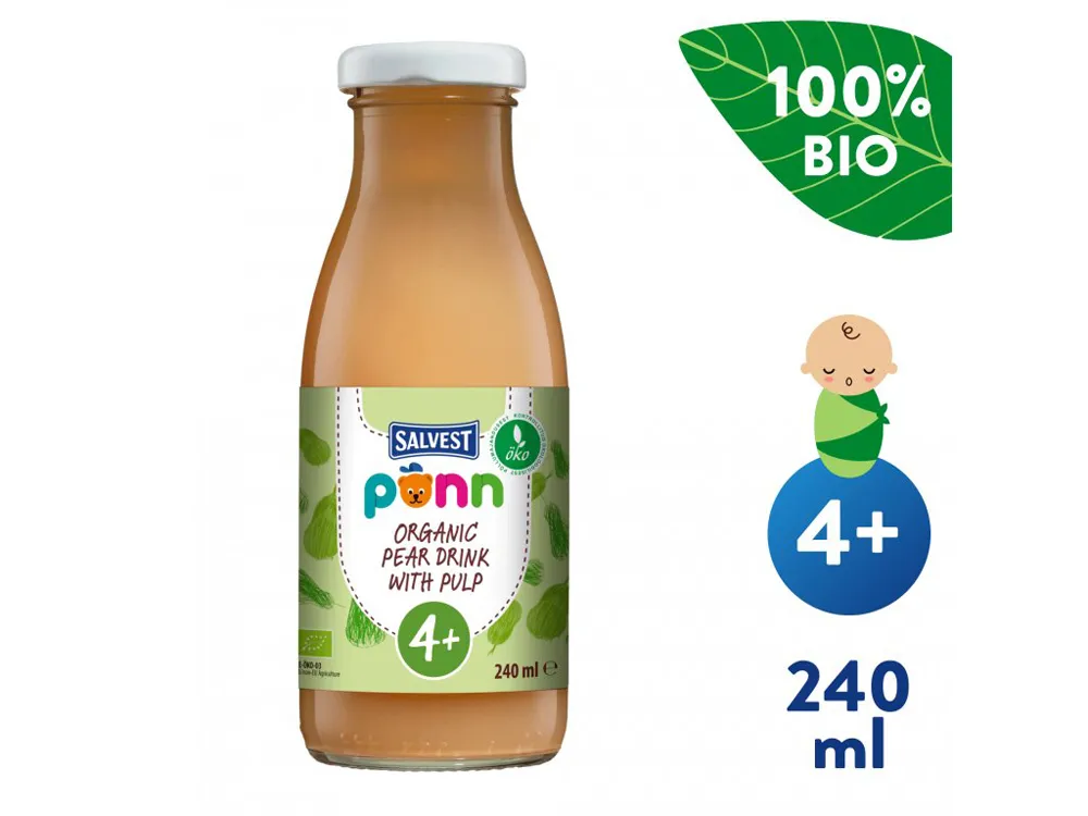 SALVEST Põnn BIO Šťava hrušková s dužinou 240 ml 1×240 ml