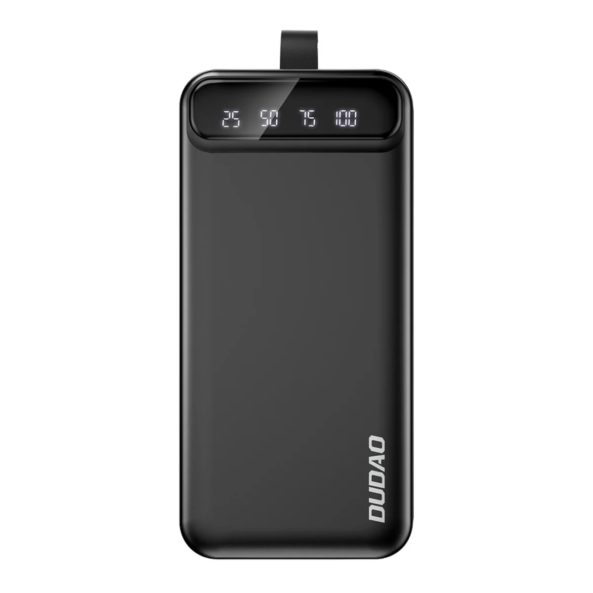 Dudao K8s+ Power Bank 30000mAh 2x USB + LED lampa, čierny 