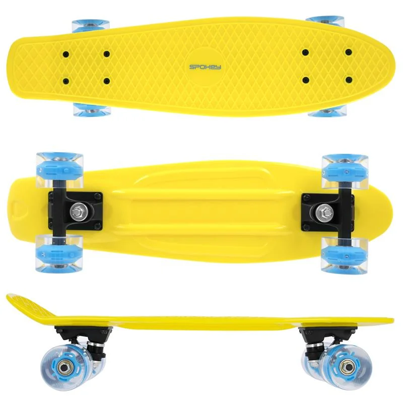 SPOKEY - FISH Pennyboard so svietiacimi LED kolieskami, žltý 