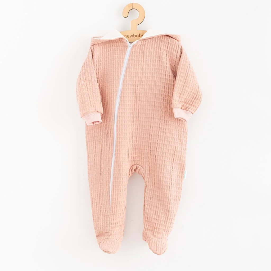 Dojčenský mušelínový overal s kapucňou New Baby Comfort clothes 