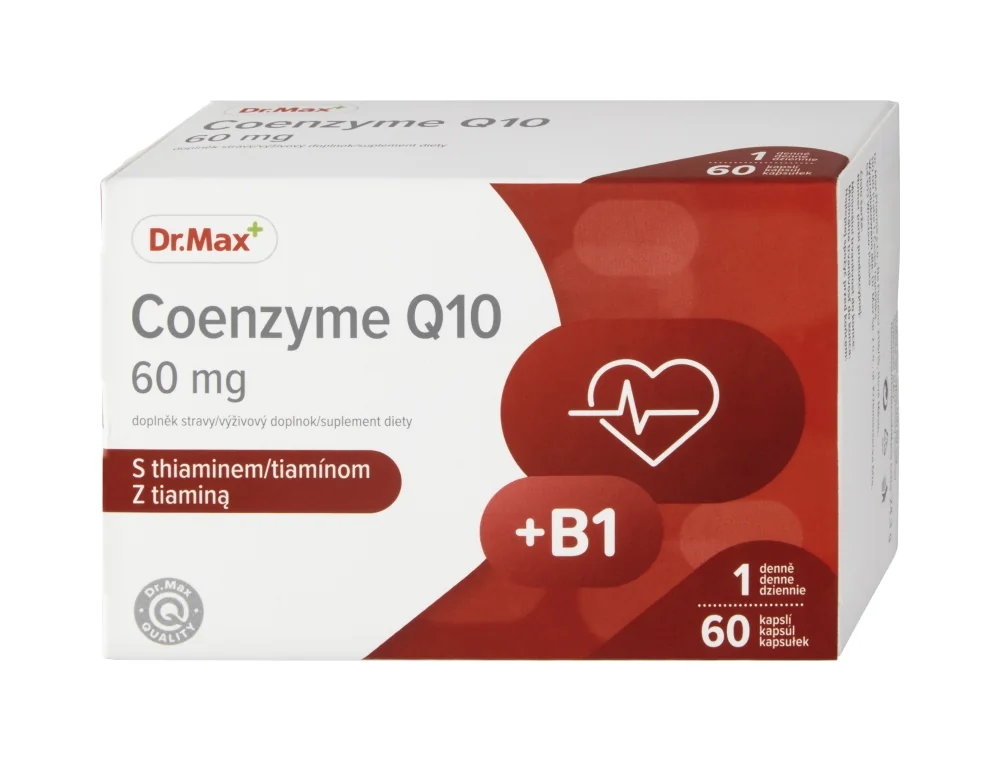 Dr. Max Coenzyme Q10 s tiamínom 1×60 cps, výživový doplnok