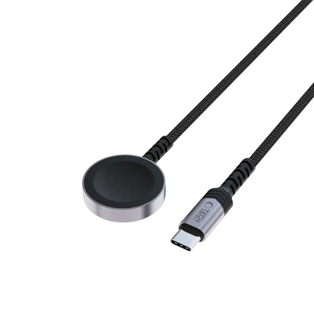 Tech-Protect MC01 magnetická nabíjačka na Apple Watch USB-C 1.2m, čier na