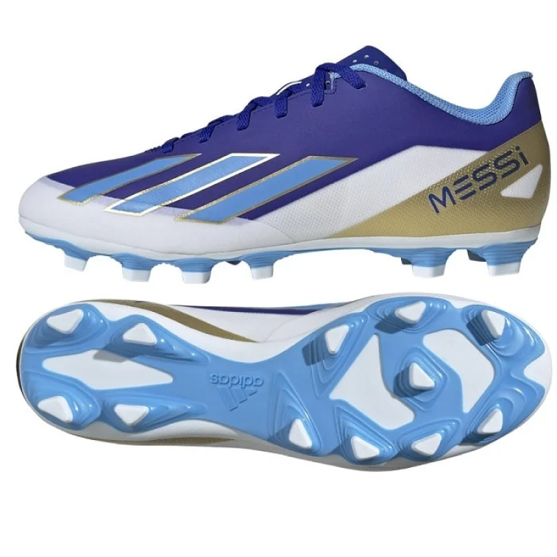 Adidas X CRAZYFAST Club Messi FxG Pánske futbalové kopačky, biela/modrá, veľ. 44 109566-44