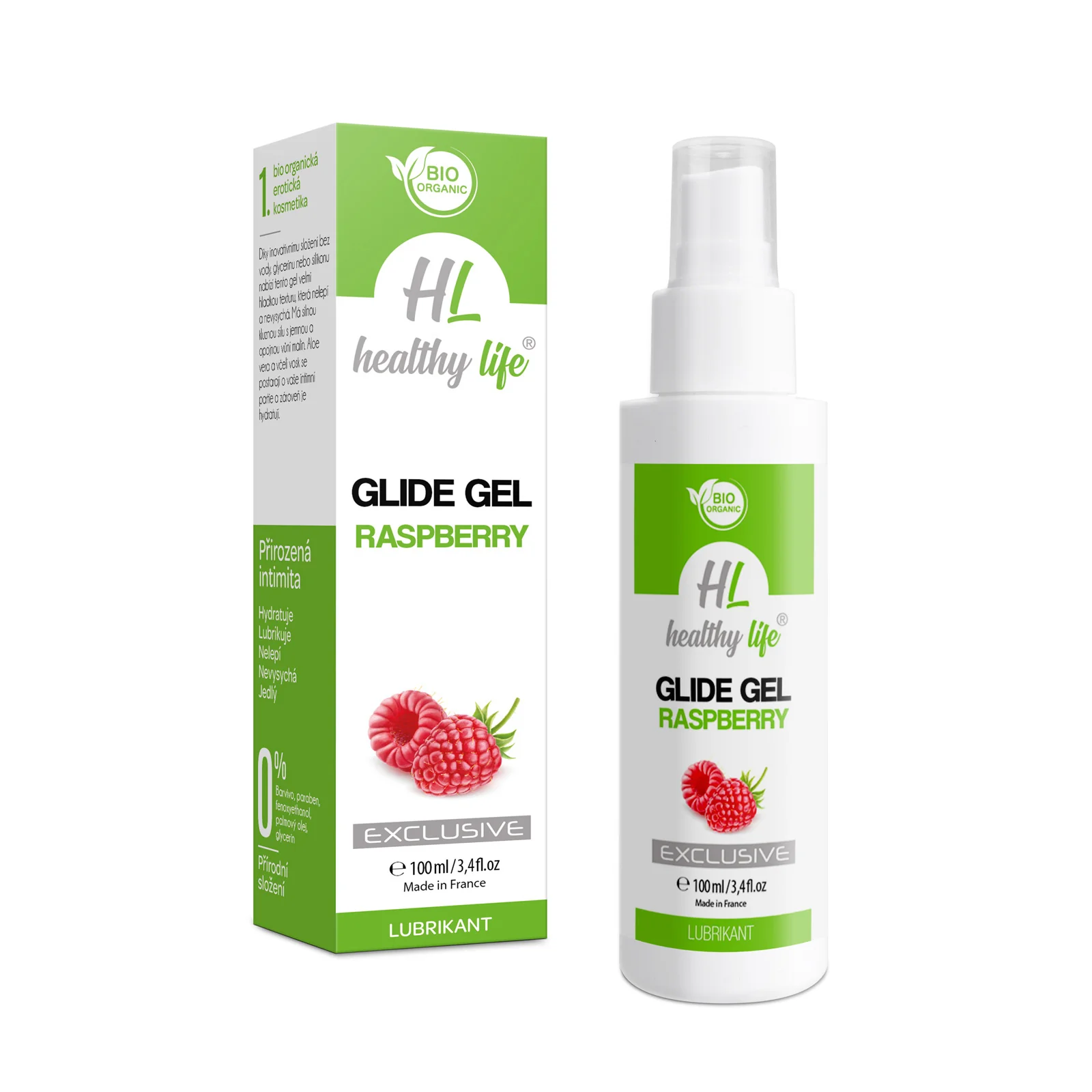 Lubrikant - Glide Gel Raspberry 100 ml