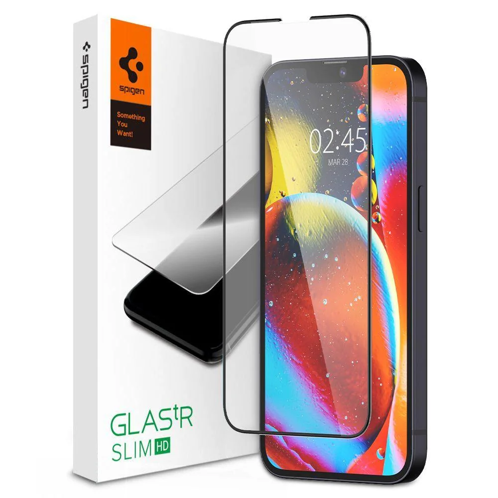 Spigen Glas.Tr Slim Full Cover ochranné sklo na iPhone 13 / 13 Pro, či erne