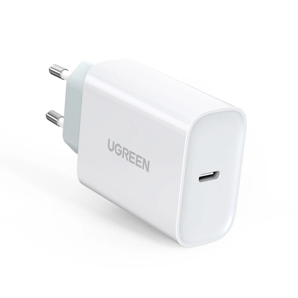 Ugreen Fast sieťová nabíjačka USB-C PD QC 4.0 30W, biela