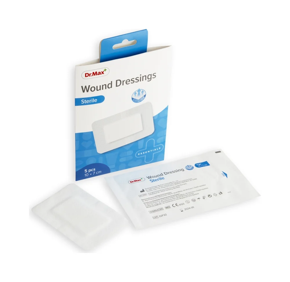 Dr. Max Wound Dressings Sterile 10x7 cm 1×5 ks, samolepiaca sterilná náplasť na rany