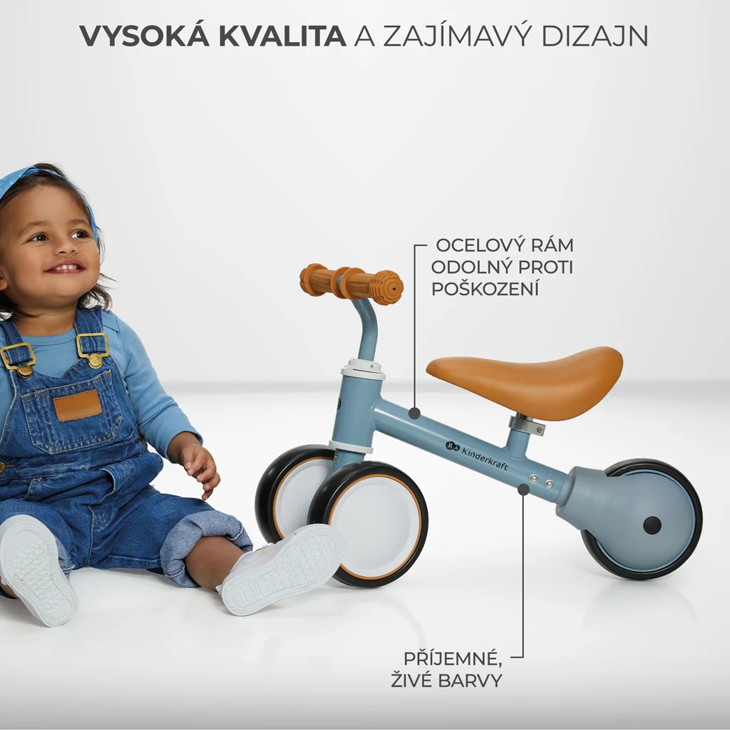 KINDERKRAFT Odrážadlo Cutie Beige 1×1 ks, odrážadlo