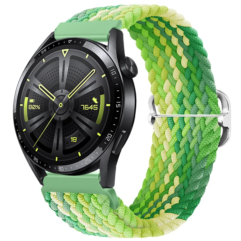 BStrap Elastic Nylon remienok na Huawei Watch GT2 42mm, lime