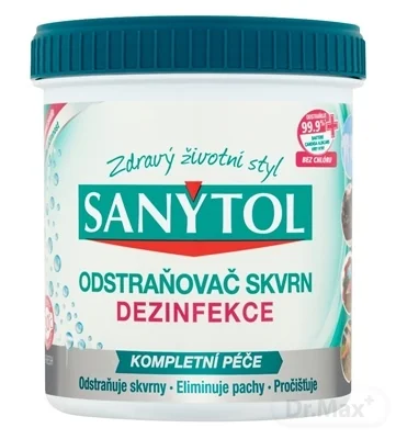 SANYTOL DEZINFEKCIA ODSTRAŇOVAČ ŠKVŔN 1×450 g, prášok