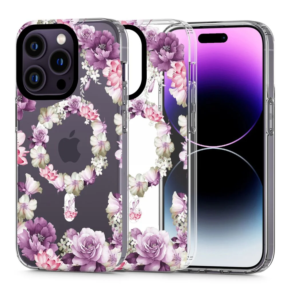 Tech-Protect Magmood MagSafe kryt na iPhone 14 Pro, rose floral 