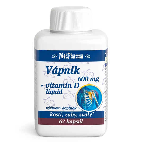 MedPharma VÁPNIK 600 mg + Vitamín D liq.