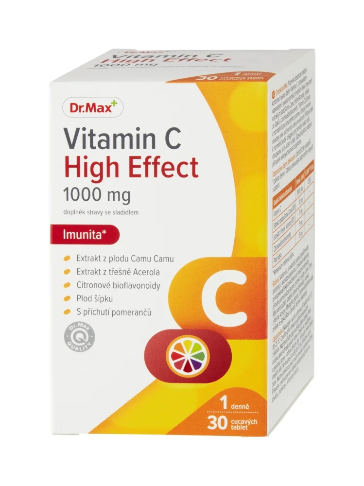 Dr. Max Vitamin C High Effect 1000 mg 1×30 tbl, podpora imunity