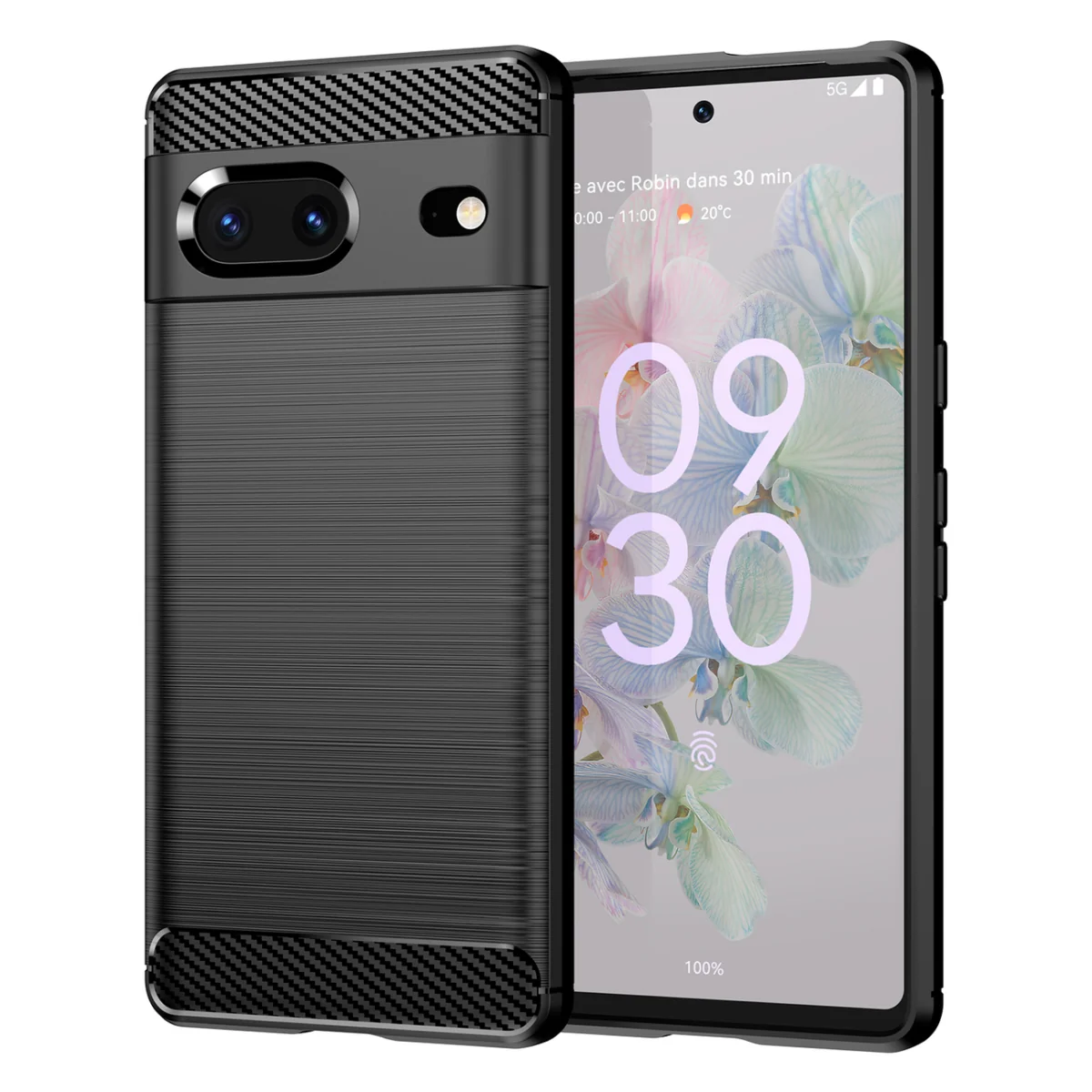 MG Carbon Case Flexible silikónový kryt na Google Pixel 7 čierny