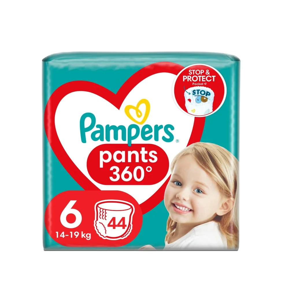 Pampers plienkové nohavičky veľkosť 6, 44 detské plienky, 14kg – 19kg