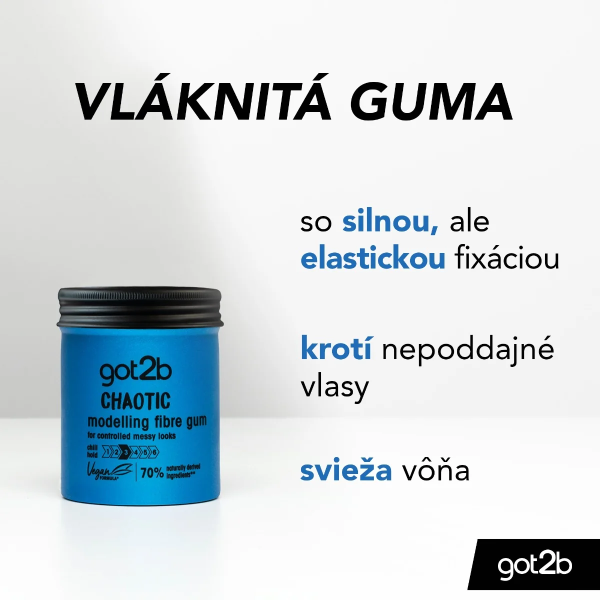 got2b tvarovacia guma na vlasy Chaotic 1×100 ml, guma na vlasy