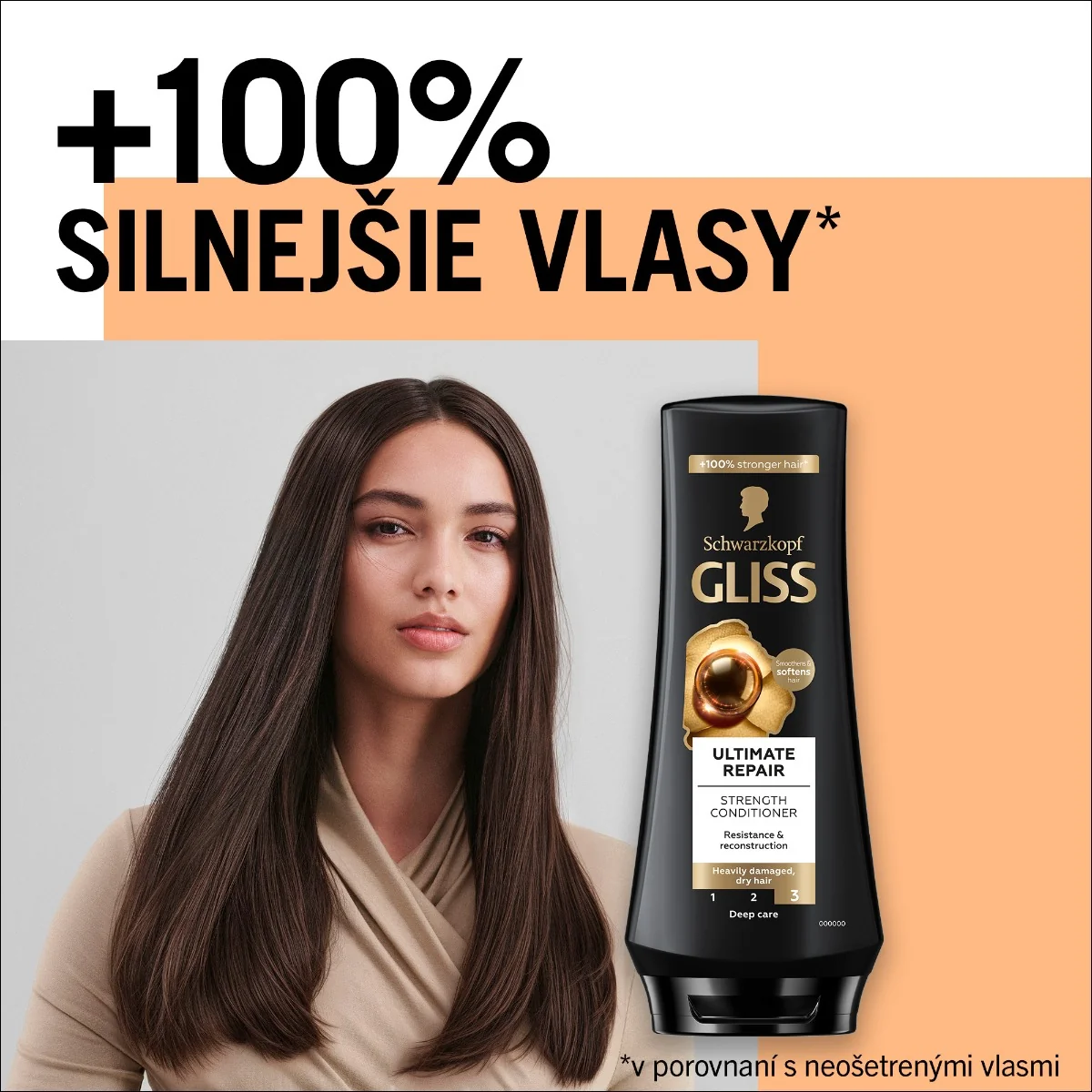 Schwarzkopf Gliss posilňujúci kondicionér Ultimate Repair 1×200 ml, kondicionér