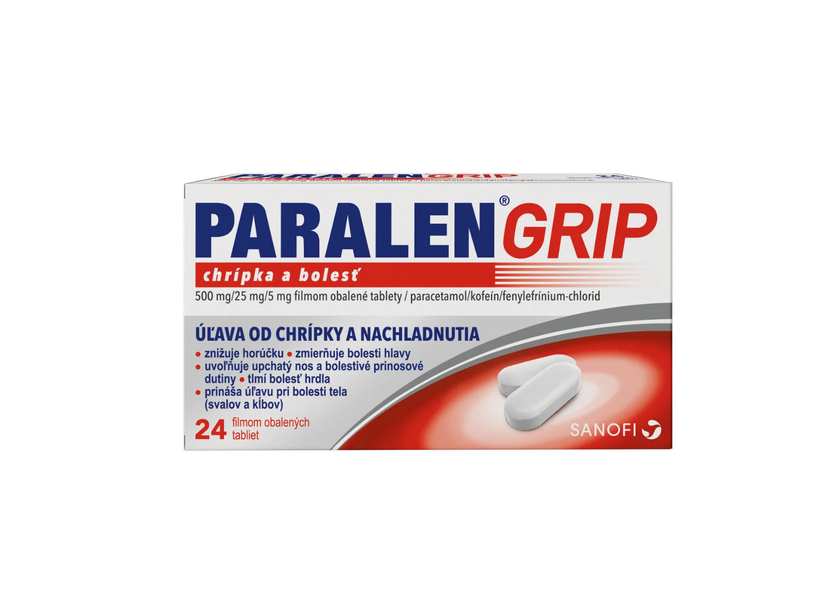 Paralen Grip Chrípka a bolesť 24 tabliet 1×24 tbl, liek