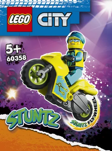 LEGO® City 60358 Kaskadérská kybermotorka 1×1 ks, lego stavebnica