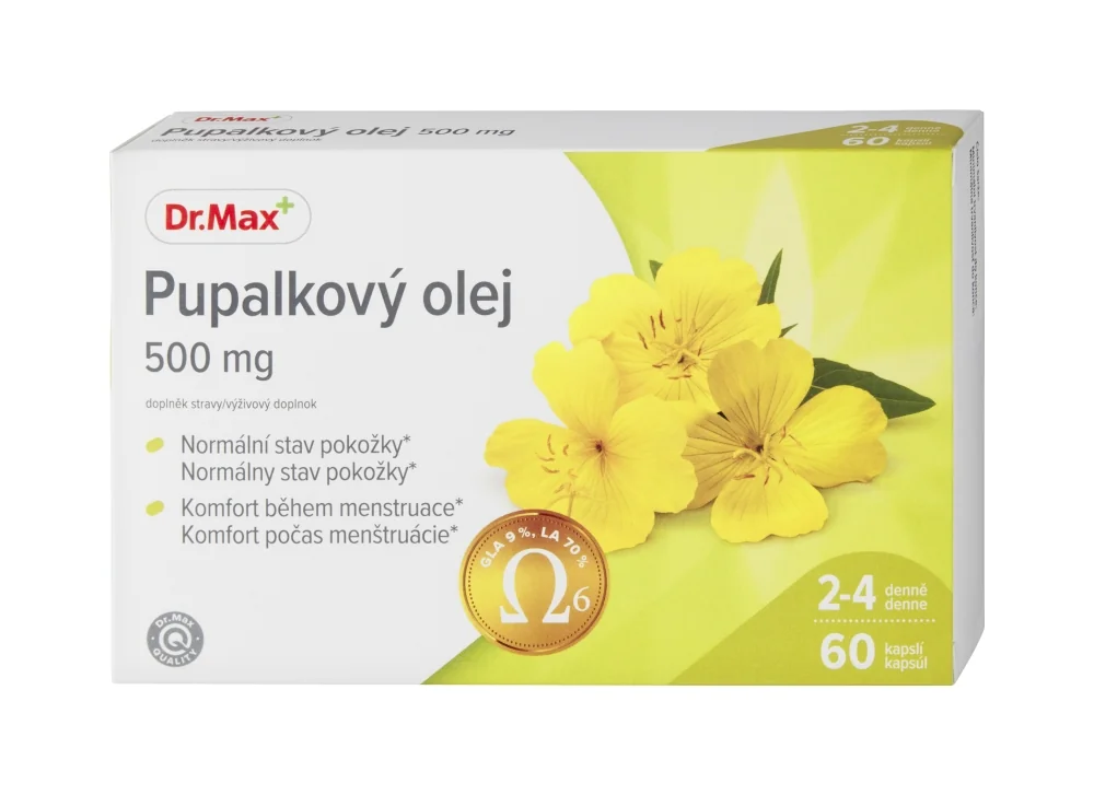 Dr. Max Pupalkový olej 500 mg 1×60 kapsúl