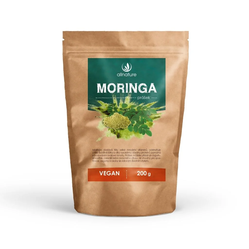 Allnature Moringa Prášok Raw 200g