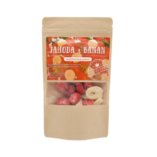 Healthy Planet jahoda - banán mix 1×20 g, sušené ovocie