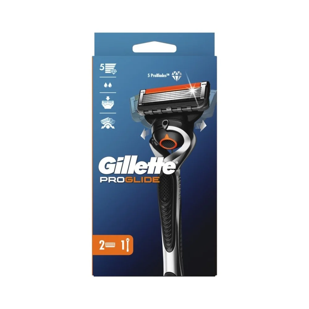 Gillette Fusion Proglide Strojček + 2 NH 1×2 ks, holiaci strojček