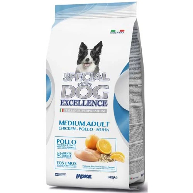 MONGE SPECIAL DOG EXCELLENCE MEDIUM ADULT Chicken 3kg superprémiové krmivo pre psov