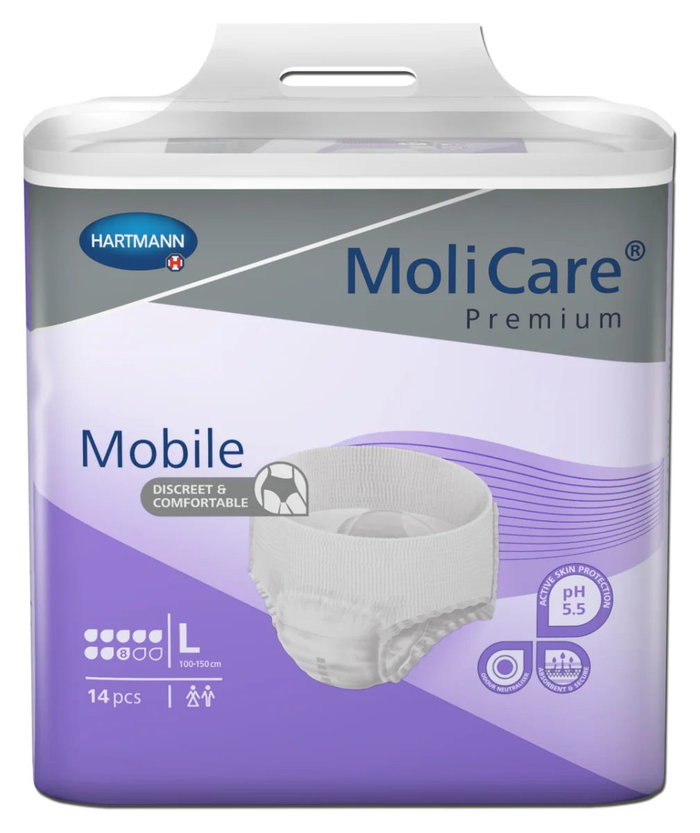 MOLICARE MOBILE PREMIUM 8KV. L/FIALOVE 1×14 ks, inkontinenčné novhavičky