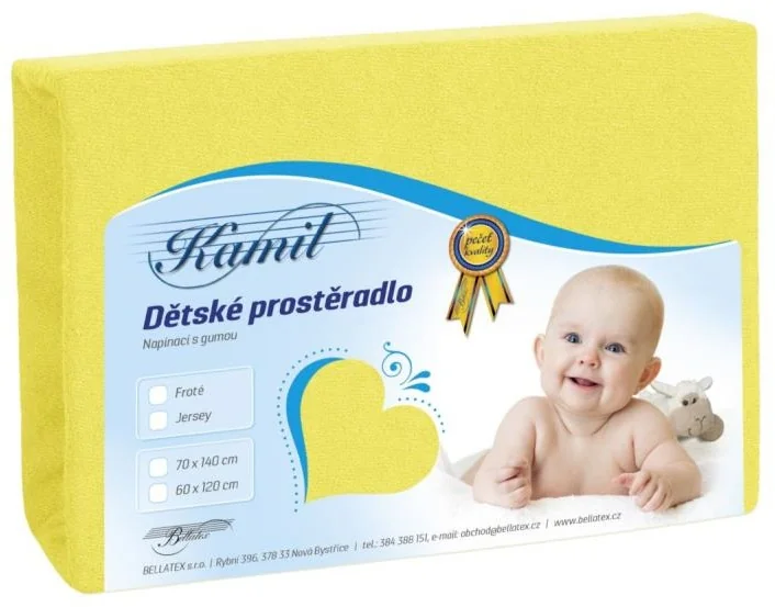 Detské prestieradlo FROTÉ 60x120 006 žltá K1