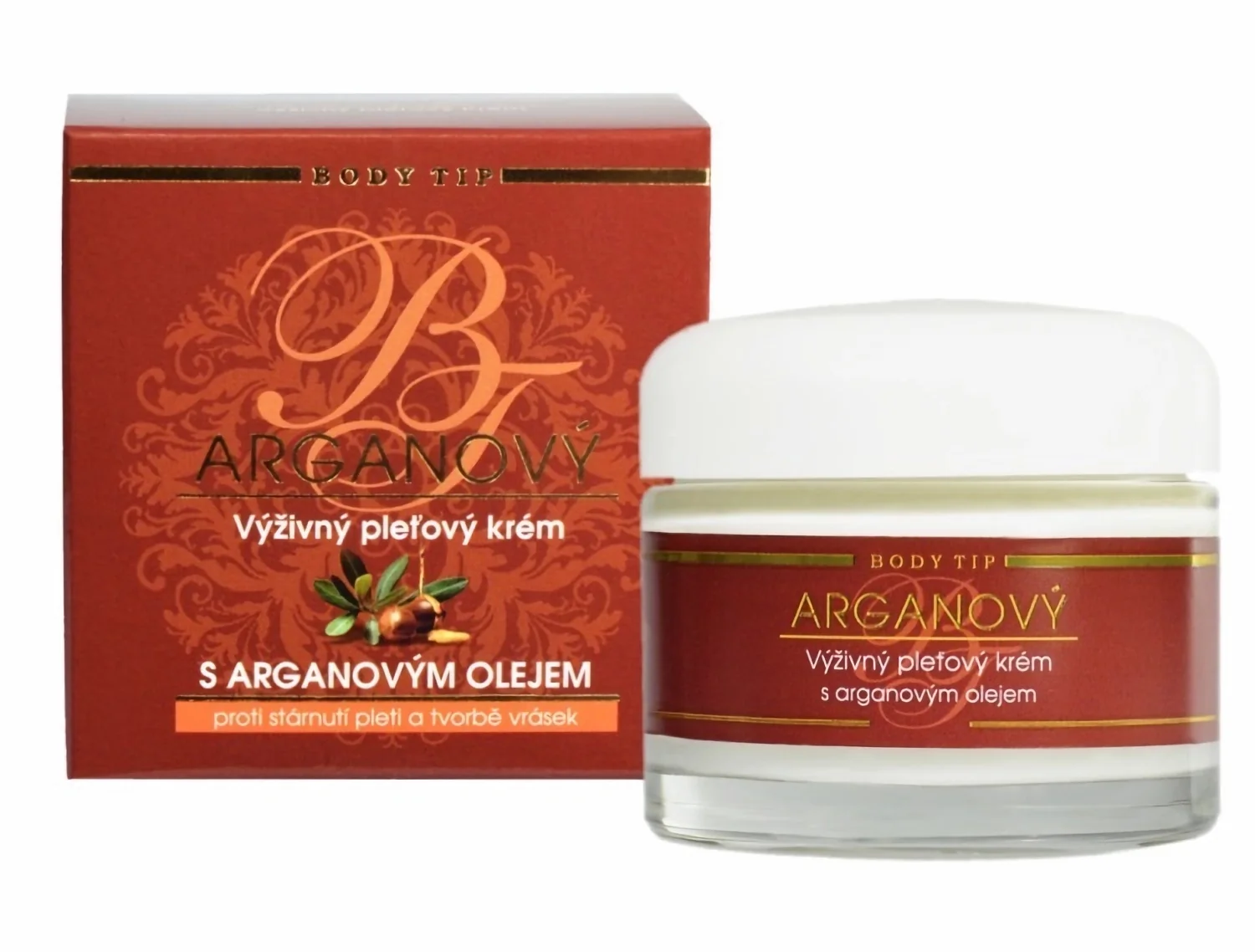 Pleťový krém arganový proti starnutiu BODY TIP 50 ml