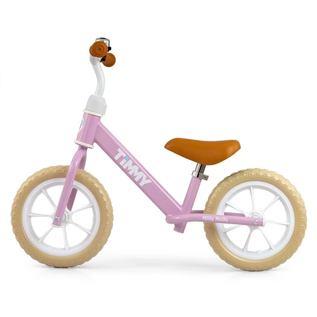 Detský balančný bicykel Milly Mally Timmy Pink , 20C56330 