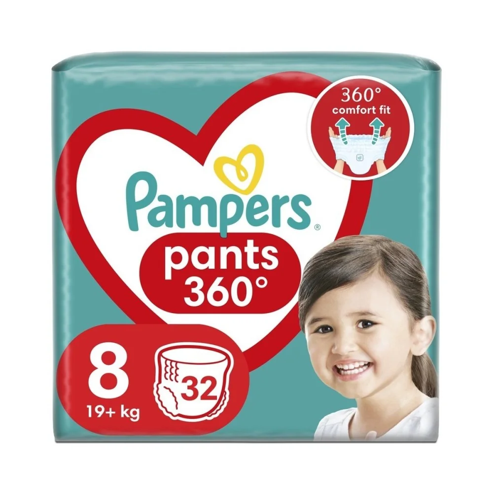 Pampers Pants Veľkosť 8, 19+kg 1×32 ks, plienky pre bábätká