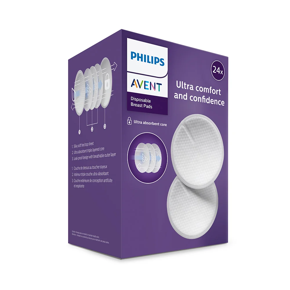 AVENT Ultra comfort PRSNÉ VLOŽKY 1×24 jednorázové, absorpčné, laktačné, do podprsenky