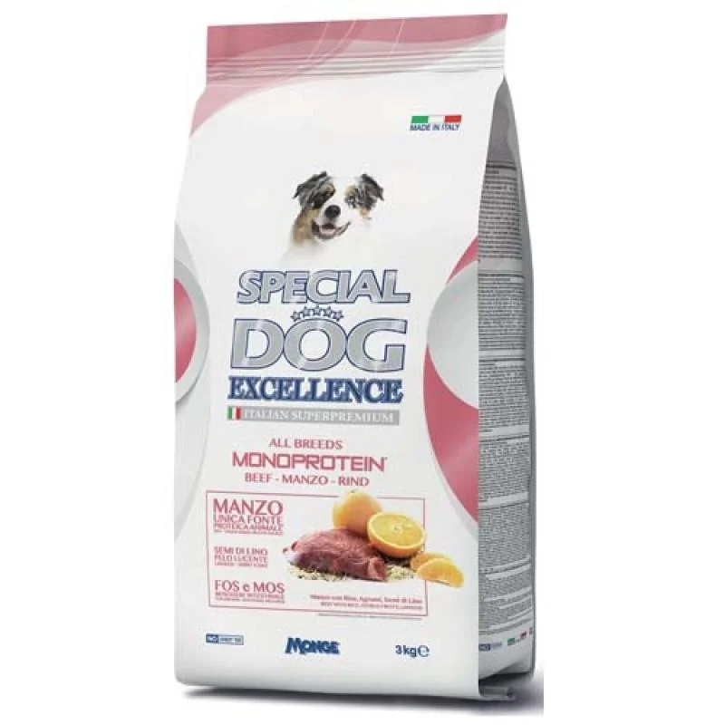 MONGE SPECIAL DOG EXCELLENCE MONOPROTEIN 3kg hovädzie mäso - monoproteinové krmivo pre psov všetkých plemien