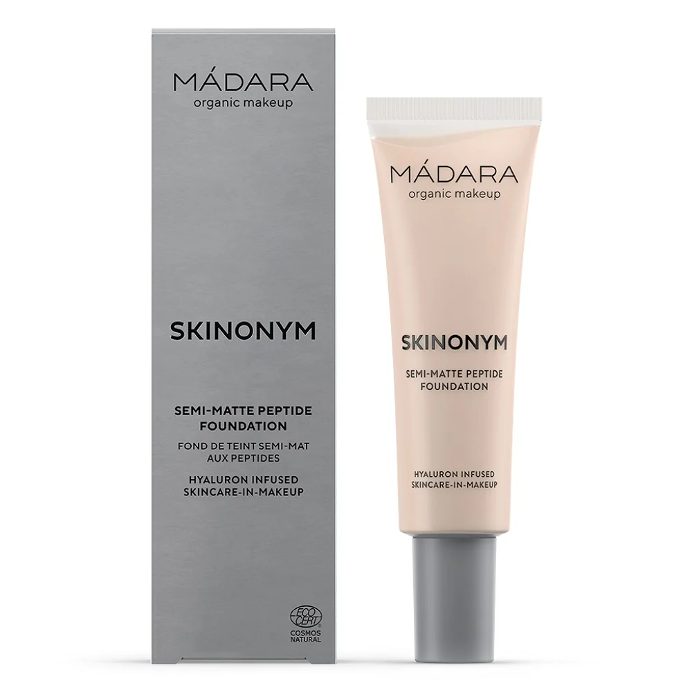 MÁDARA SKINONYM Polomatný Make-up s peptidmi, #25 LINEN 1×30 ml, Make-up