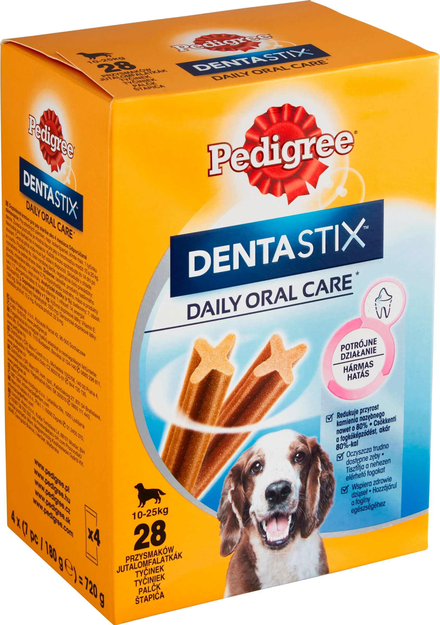 PEDIGREE pochúťka DentaStix Medium 28pack 1×28 ks, pochúťka pre psy