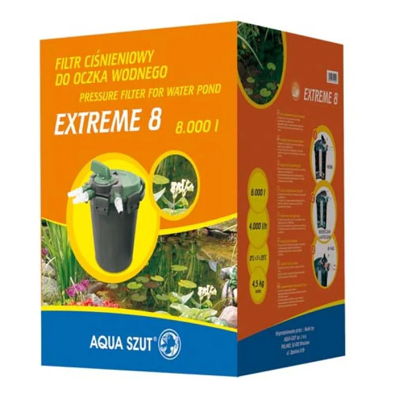 AQUA SZUT EXTREME 8 tlakový filter na 8.000l, 4.000 l/h ideálne s KASKADA 3600