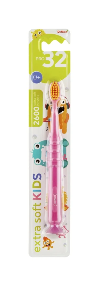 Dr. Max PRO32 Zubná kefka extra soft KIDS 2600 0+ 1×1 ks, detská zubná kefka