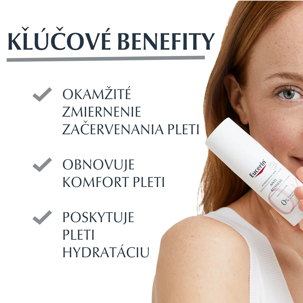 Eucerin ANTI-REDNESS upokojujúci krém 1×50 ml, pre citlivú pleť so sklonom k začervenaniu