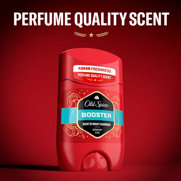 Old Spice Booster Tuhý Dezodorant Pre Mužov, 48 h Sviežosť a Bez hliníka 1×50 ml, tuhý dezodorant