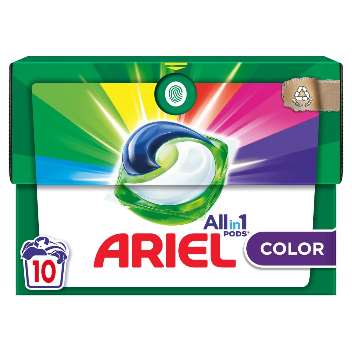 Ariel All-in-1 PODS Color, Tekutý Prací Prostriedok v Kapsulách, 10 Praní 1×10 ks, kapsule na pranie