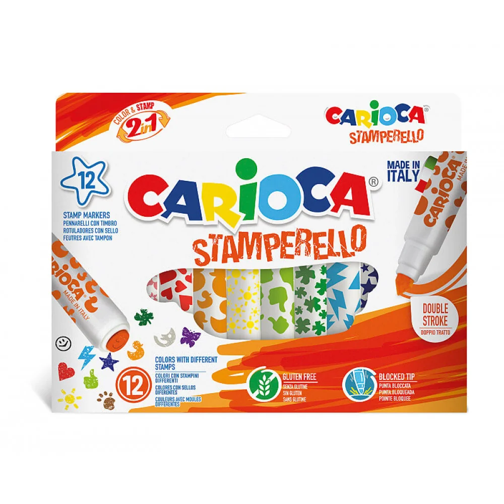 Fixky s pečiatkou Carioca Stamp Markers 12 ks-CARIOCA