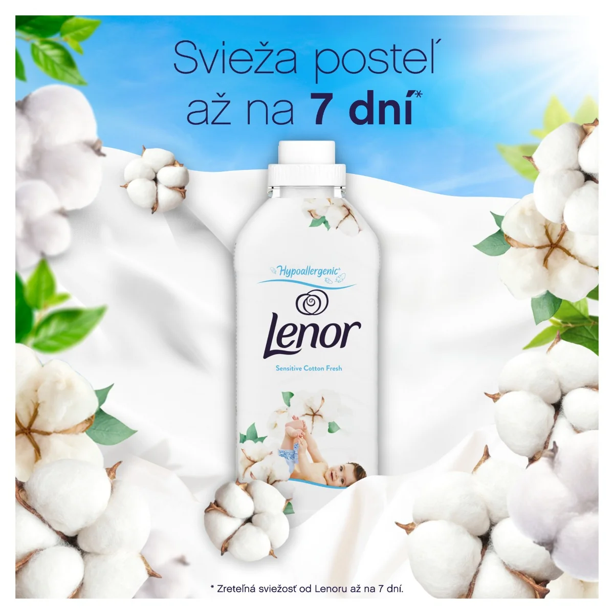 Lenor Bundle pack Sensitive Cotton fresh (2x1200ml) 2×1200 ml, aviváž