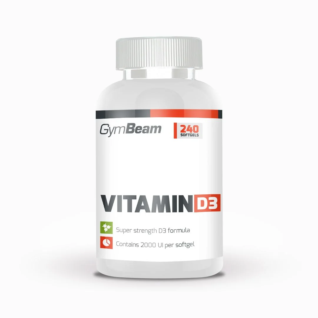 GYMBEAM Vitamín D3 2000 IU 240 kapsúl 1×240 cps, výživový doplnok