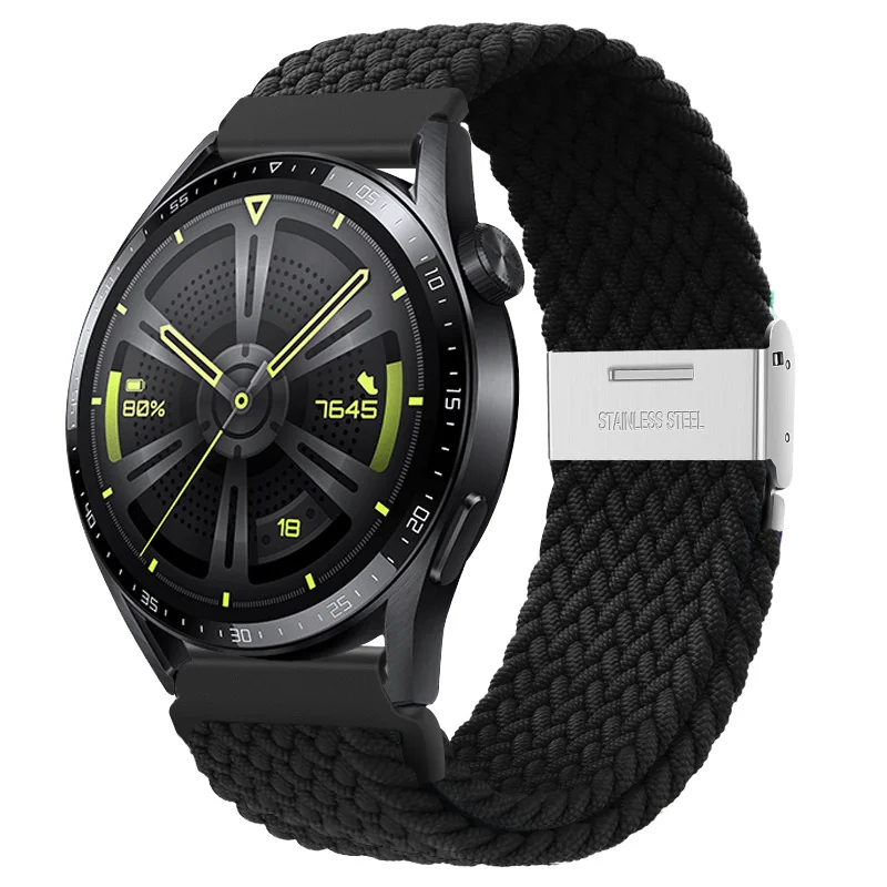 BStrap Elastic Nylon 2 remienok na Huawei Watch GT2 Pro black