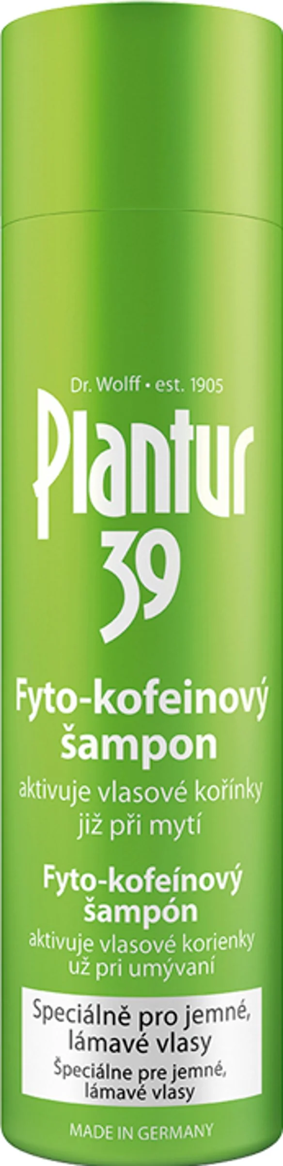 Plantur 39 Fyto-kofeinový šampón pre jemné vlasy 1×250 ml, kofeínový šampón